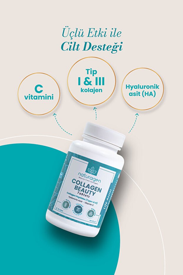 Collagen Beauty Tablets - 60 Tablets with Vitamin C & Hyaluronic Acid - TryAladdin