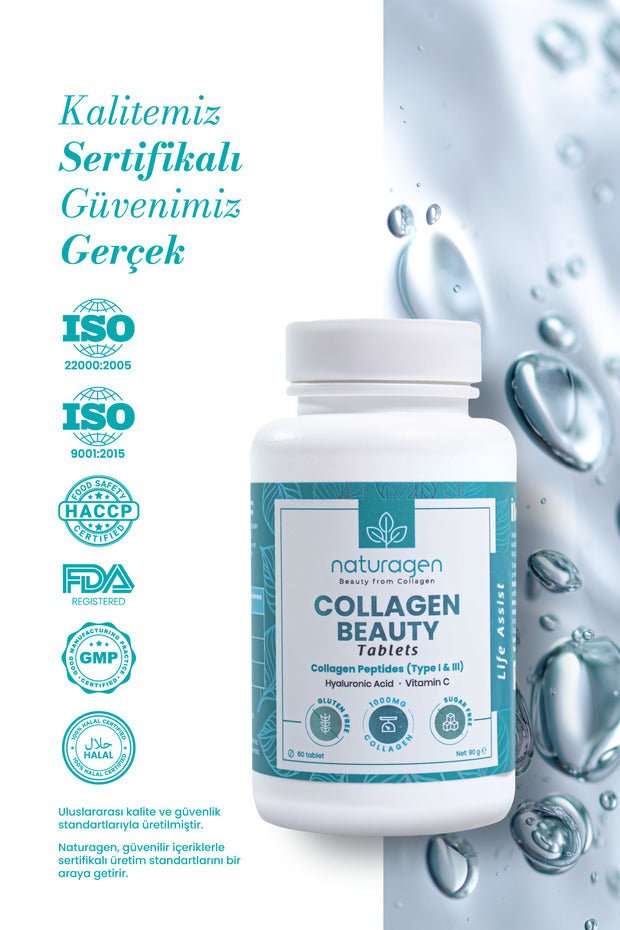 Collagen Beauty Tablets - 60 Tablets with Vitamin C & Hyaluronic Acid - TryAladdin