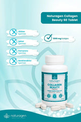 Collagen Beauty Tablets - Type 1 & 3 with Vitamin C, 60 Tablets - TryAladdin