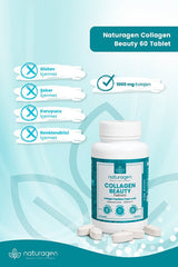 Collagen Beauty Tablets - Type I & III, Hyaluronic Acid & Vitamin C (2x60) - TryAladdin