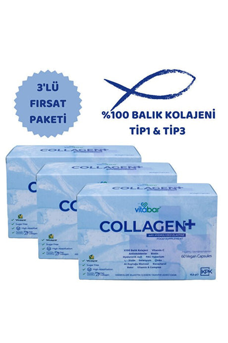 Collagen+ Capsules - 3 - Pack for Healthy Skin, Hair & Nails - TryAladdin