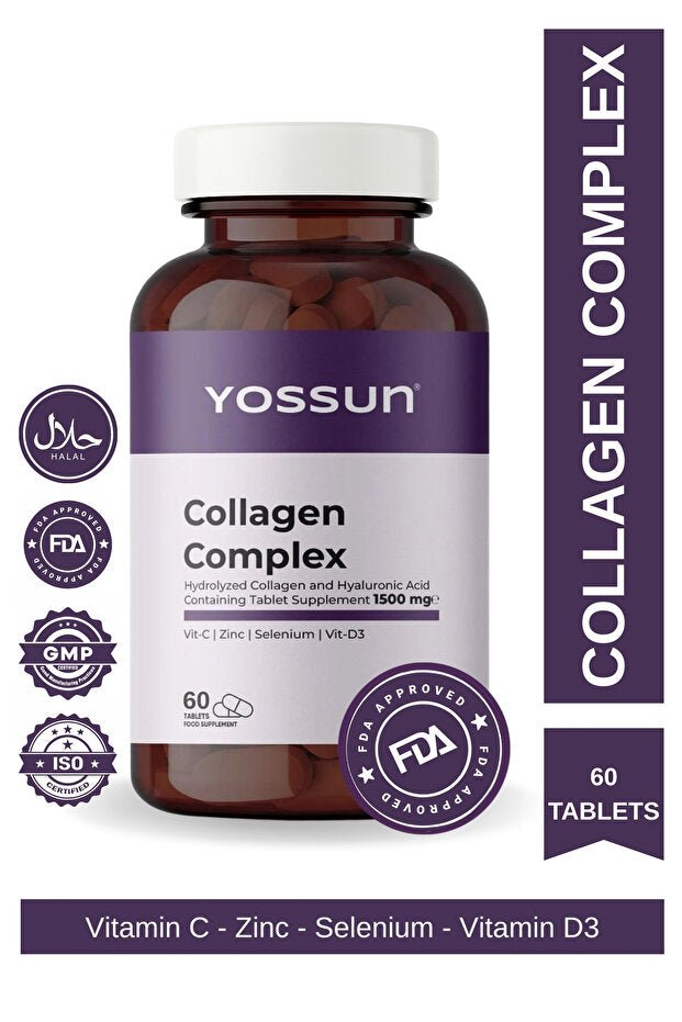 Collagen Complex - Hydrolyzed Collagen & Hyaluronic Acid - 60 Tablets - TryAladdin