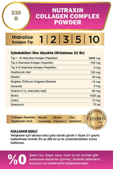 Collagen Complex Powder 330g - Multi - Type Collagen & Hyaluronic Acid - TryAladdin