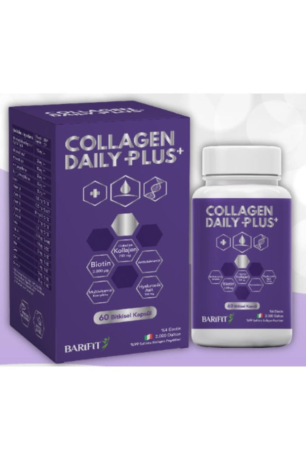 Collagen Daily Plus - 60 Herbal Capsules with Hyaluronic Acid & Vitamins - TryAladdin