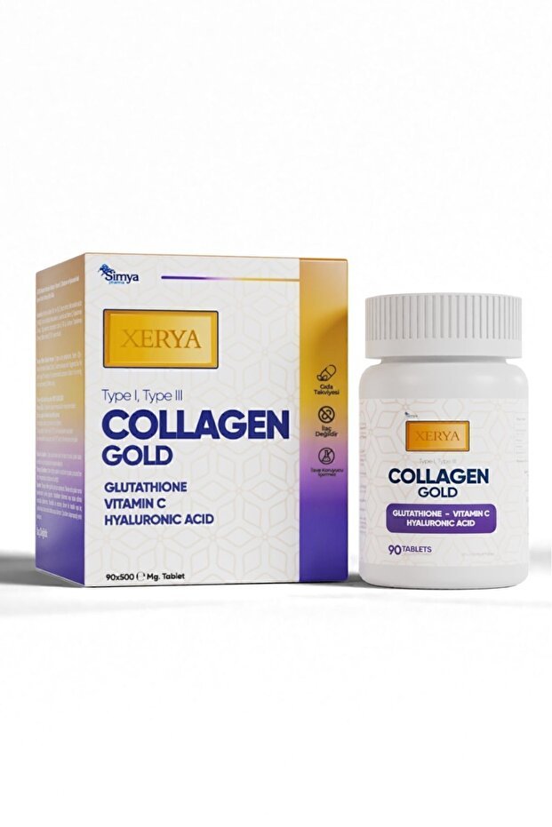 Collagen Gold - Type 1 & 3, Glutathione, HA, Vit C - 90 Tablets Collagen Gold - Type 1 & 3, Glutathione, HA, Vit C - 90 Tablets