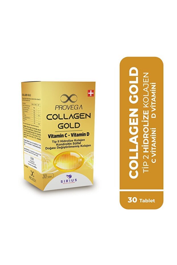 Collagen Gold - Type 2 Collagen, Vitamin C & D - 30 Tablets - TryAladdin