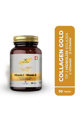 Collagen Gold - Type 2 Collagen, Vitamin C & D - 30 Tablets - TryAladdin