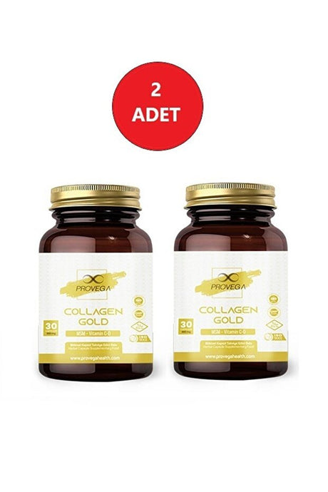 Collagen Gold Type 2 Supplement with MSM, Vitamin C - D (30 Caps x 2) - TryAladdin