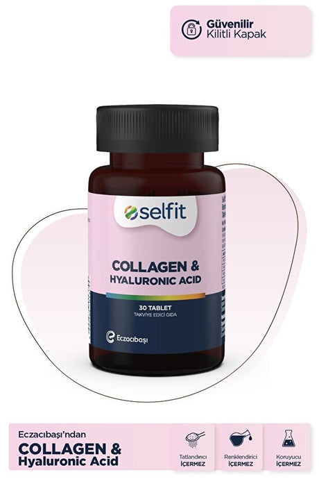 Collagen & Hyaluronic Acid Tablets - 30 Tablets x 3 for Skin & Joint Health - TryAladdin