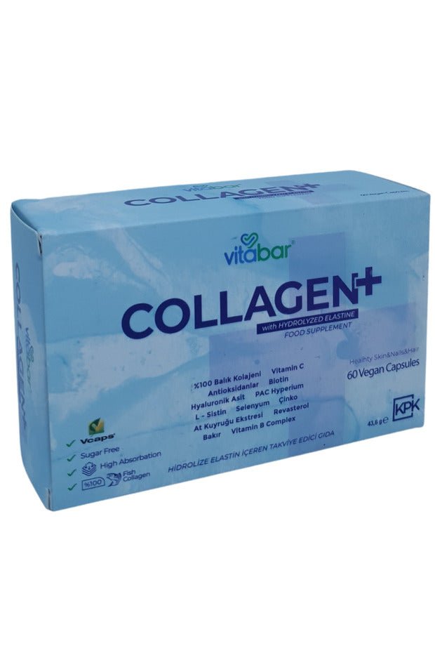 Collagen+ Hydrolyzed Fish Collagen & Elastin - 60 Vegan Capsules - TryAladdin