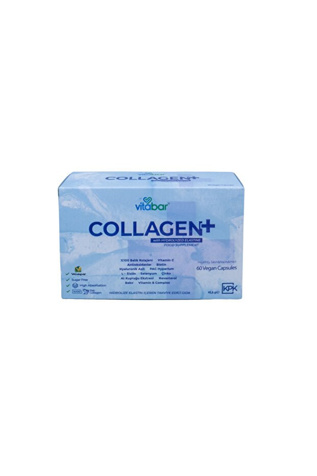 Collagen+ Hydrolyzed Fish Collagen & Elastin - 60 Vegan Capsules - TryAladdin