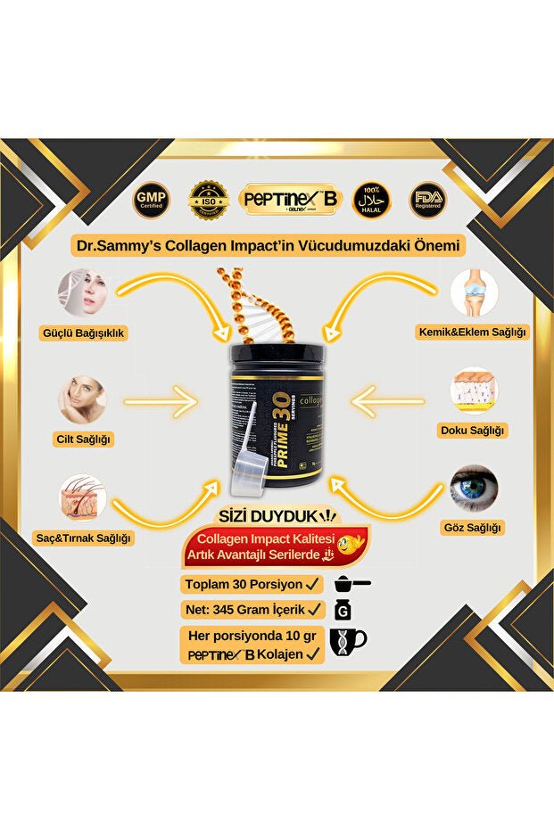 Collagen Impact Plus Prime 30 - 345g Hydrolyzed Bovine Peptides - TryAladdin