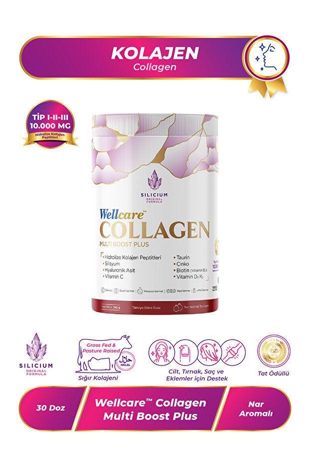 Collagen Multi Boost Plus - 345g Powder, 10,000mg Type I - II - III - TryAladdin