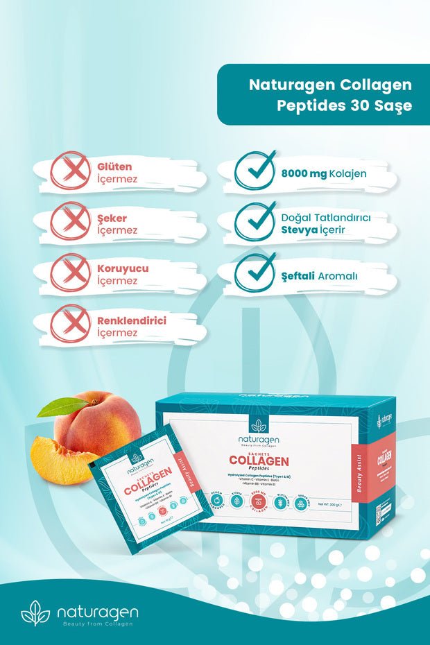 Collagen Peptides - 2x30 Peach Flavored Sachets (8000mg) - TryAladdin