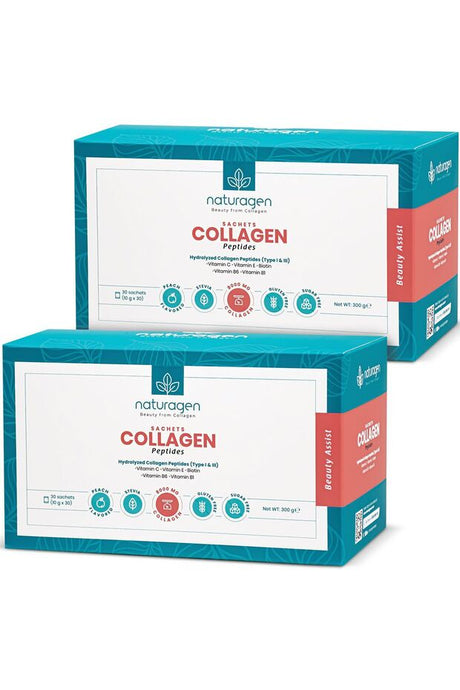 Collagen Peptides - 2x30 Peach Flavored Sachets g) - TryAladdin