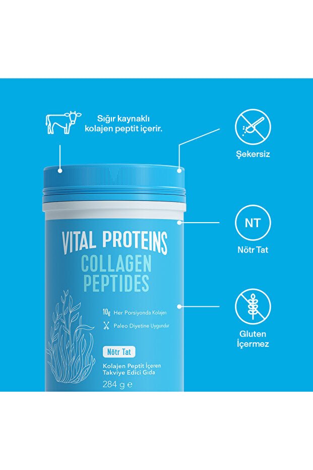 Collagen Peptides Powder - 284g x 2 Jars, Type 1 & 3 - TryAladdin