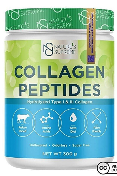 Collagen Peptides Powder - Unflavored, 300g - TryAladdin