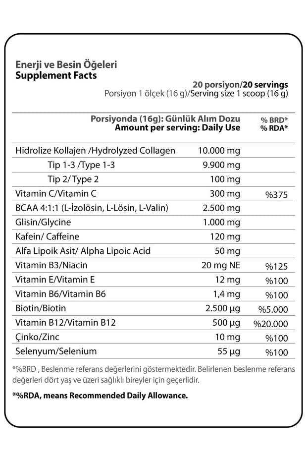 Collagen Sports - 320g Hydrolyzed Collagen with BCAA & Caffeine - TryAladdin
