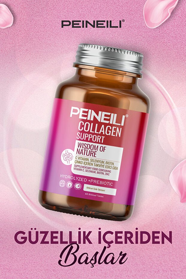 Collagen Support - Hydrolyzed, Prebiotic, 60 Tablets - TryAladdin