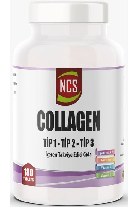 Collagen Type 1 - 2 - 3 Supplement - 180 Tablets with Glutatyon & Vitamins - TryAladdin