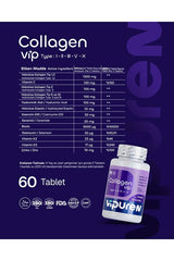 Collagen VIP - 5 Types Collagen, Elastin & Ceramide - 60 Tablets - TryAladdin
