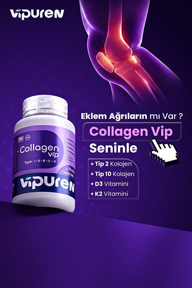 Collagen VIP - 5 Types Collagen, Elastin & Ceramide - 60 Tablets - TryAladdin