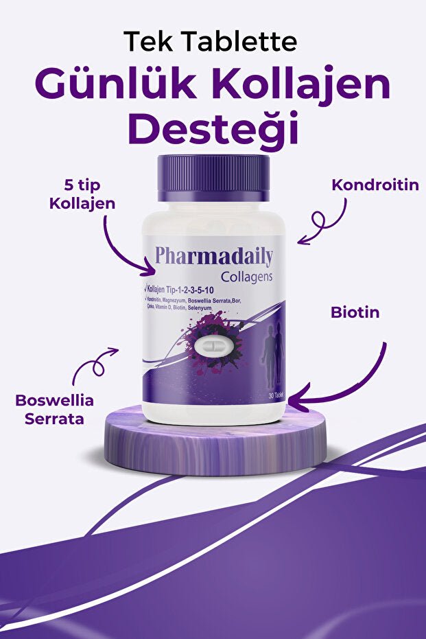 Collagens - 30 Tablets with 5 Types for Joint & Skin Health - TryAladdin