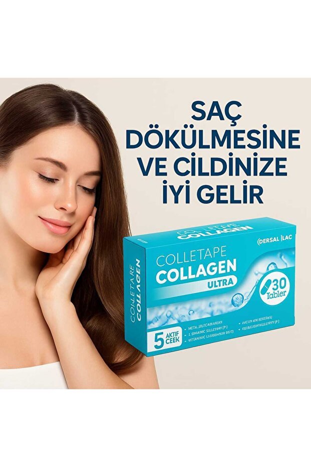 Colletape Collagen Tablets - 30 Tablets for Skin, Hair & Nails - TryAladdin