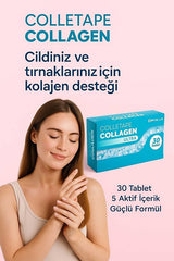 Colletape Collagen Tablets - 30 Tablets for Skin, Hair & Nails - TryAladdin