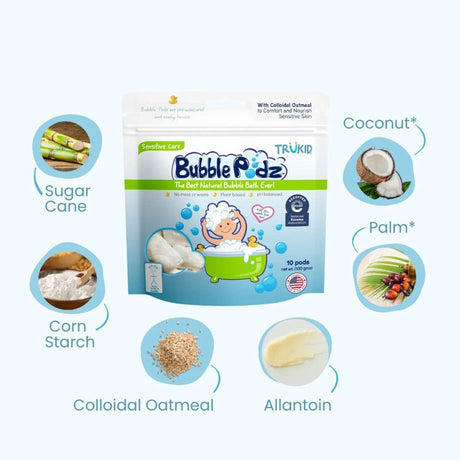 Colloidal Oatmeal Bubble Podz - Gentle & Tear - Free for Sensitive Skin - TryAladdin
