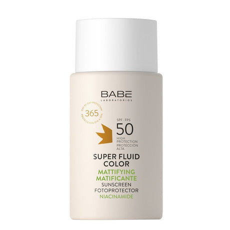 Colored Mattifying Super Fluid Sunscreen - SPF 50 with Niacinamide - TryAladdin