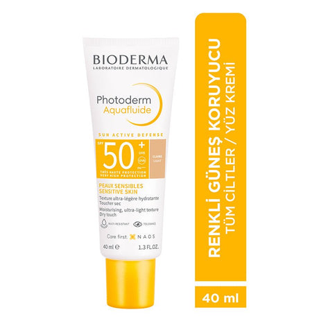 Colored SPF 50+ Sunscreen - Anti - Aging, Anti - Shine Ultra - Light Fluid - TryAladdin