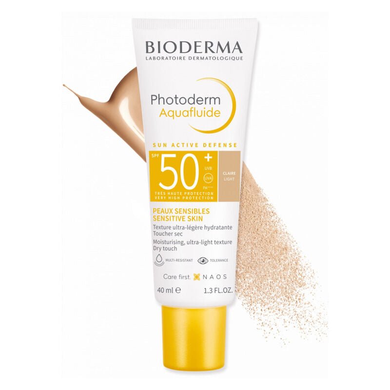 Colored SPF 50+ Sunscreen - Anti - Aging, Anti - Shine Ultra - Light Fluid - TryAladdin