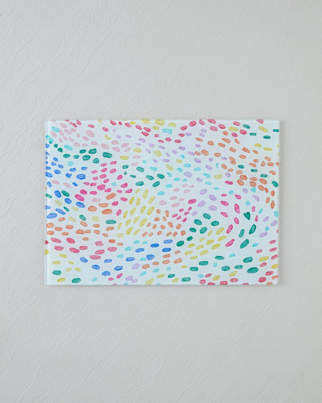 Professional Grade Vibrant Glass Cutting Board 25x35cm