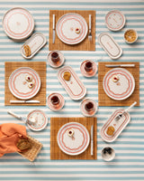 Premium Quality Colorful Ceramic 32 Piece 6 Person Breakfast Set