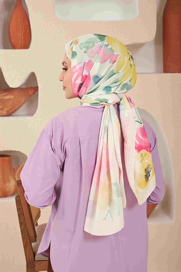 Comfort Flowers Cotton Shawl - Soft & Easy Care - TryAladdin