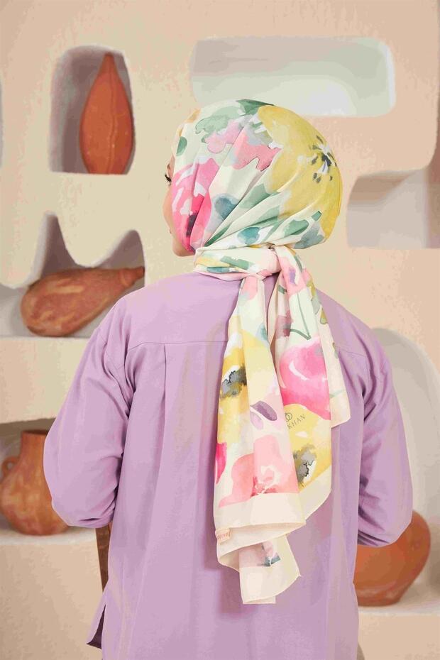 Comfort Flowers Cotton Shawl - Soft & Easy Care - TryAladdin