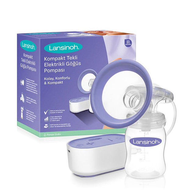 Compact Single Electric Breast Pump - 2 - Phase Technology & 5 Suction Levels - TryAladdin