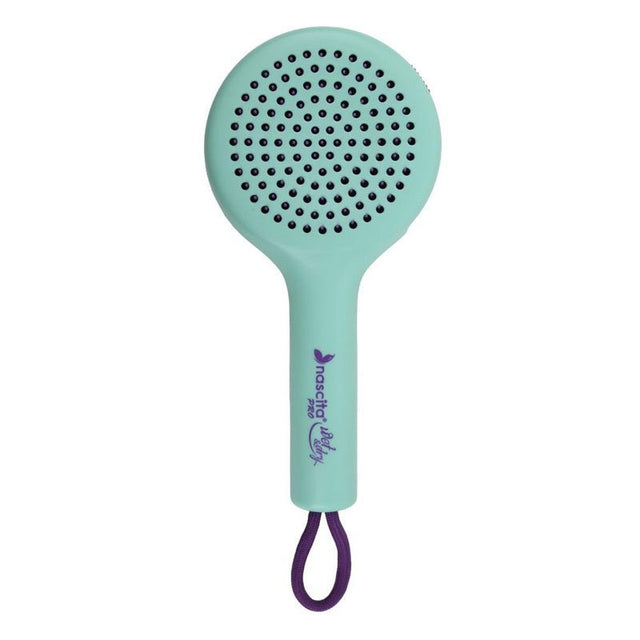 Compact Travel Hair Brush with Retractable Bristles - Green - TryAladdin