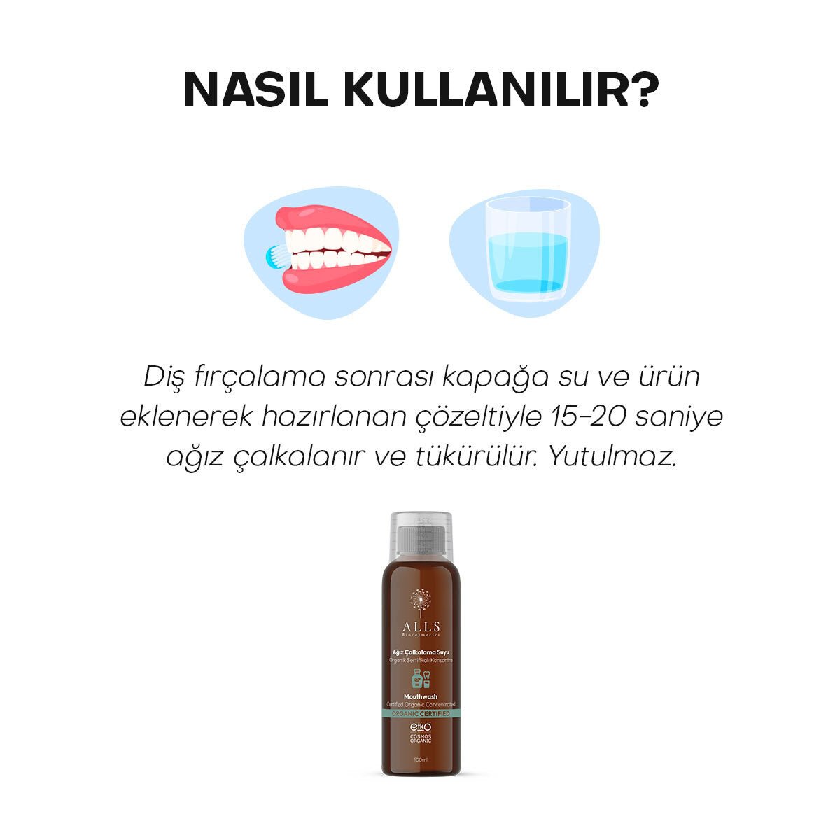 Concentrated Mouthwash - Organic, Alcohol - Free with Aloe & Peppermint - TryAladdin