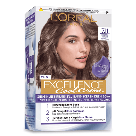 Cool Creme Permanent Hair Color Kit - Extra Ashy Brown 7.11 - TryAladdin