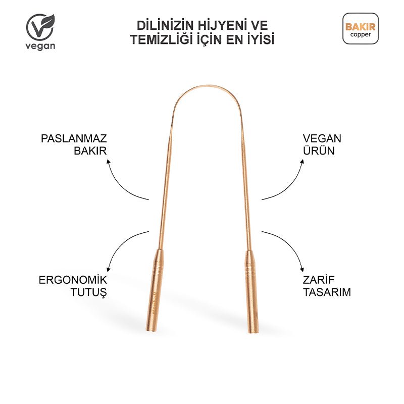 Copper Tongue Scraper for Fresh Breath & Oral Hygiene - TryAladdin