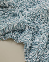 Premium Anti Slip Bathroom Mat Set Two Piece Blue White