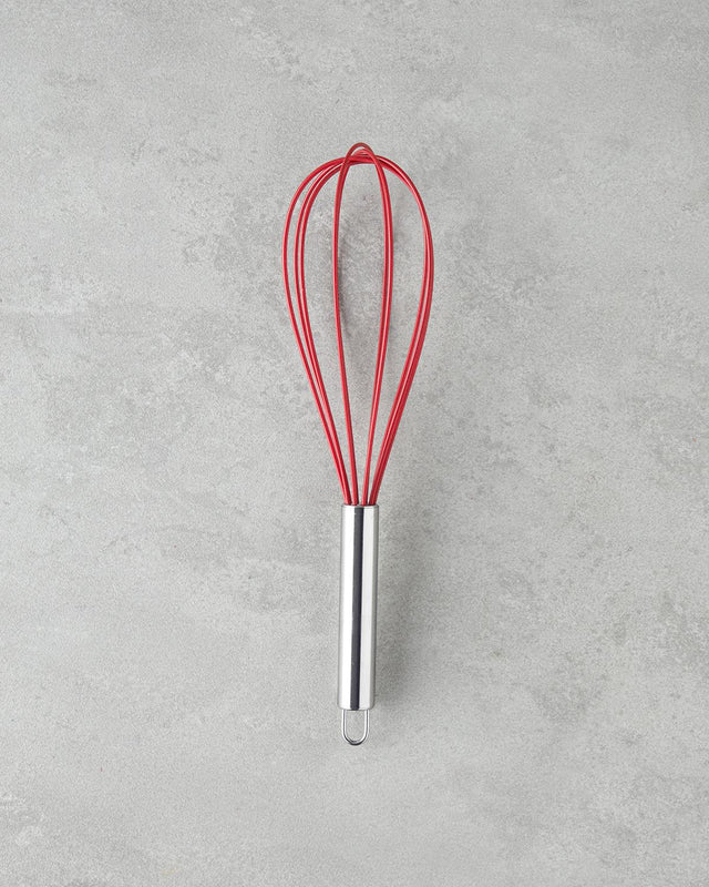 Professional Grade Red Silicone Whisk Kitchen Utensil