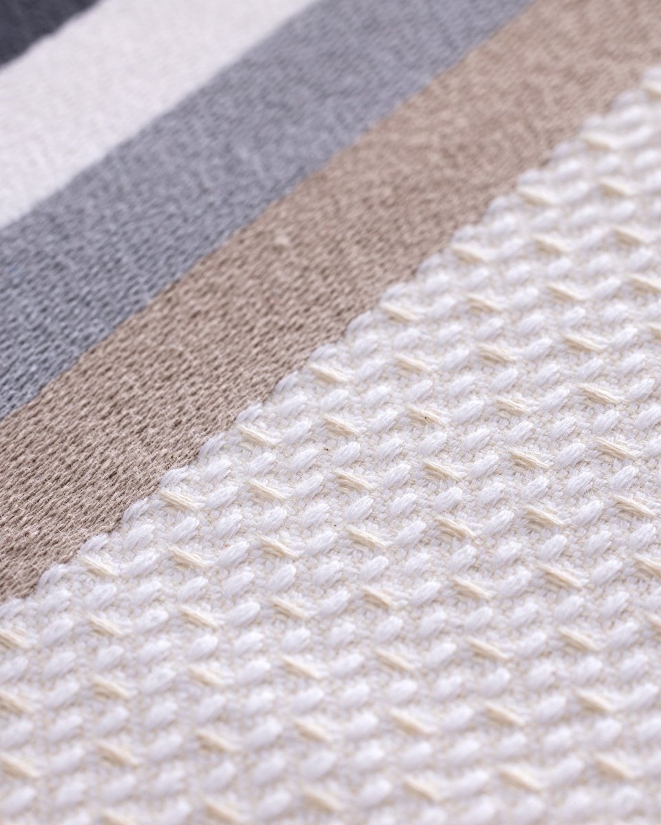 Corinne Gray Beige Placemat Set of 2 - Modern Dining Table Mats - TryAladdin