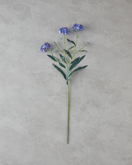 Premium Decorative Blue Cornflower Artificial Flower Stem