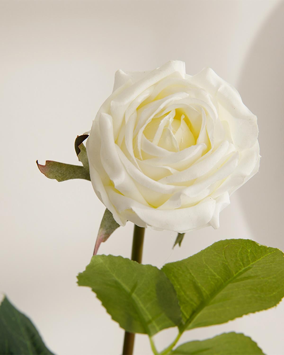Premium White Fabric Single Stem Artificial Flower Wholesale