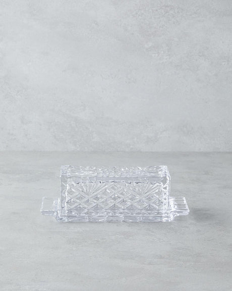 Premium Transparent Glass Butter Dish with Lid