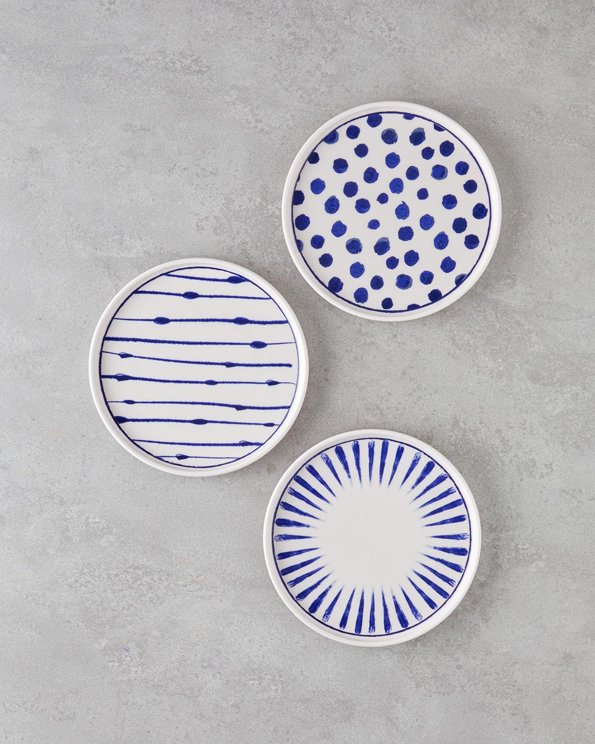 Professional Cosmos Navy Blue Ceramic Breakfast Set   14 Piece Dinnerware