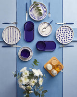 Professional Cosmos Navy Blue Ceramic Breakfast Set   14 Piece Dinnerware